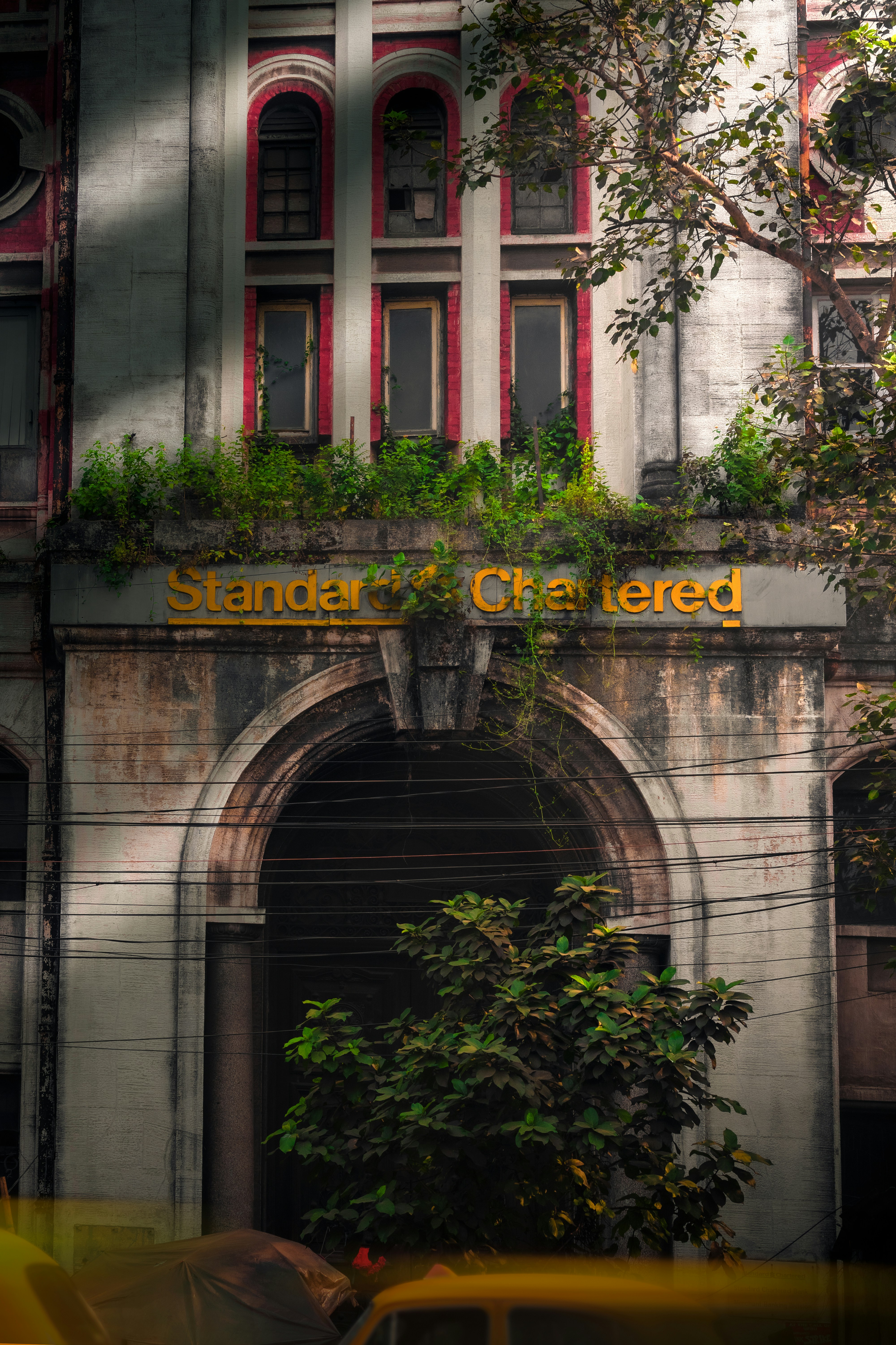 Construction workers at a high-rise building site