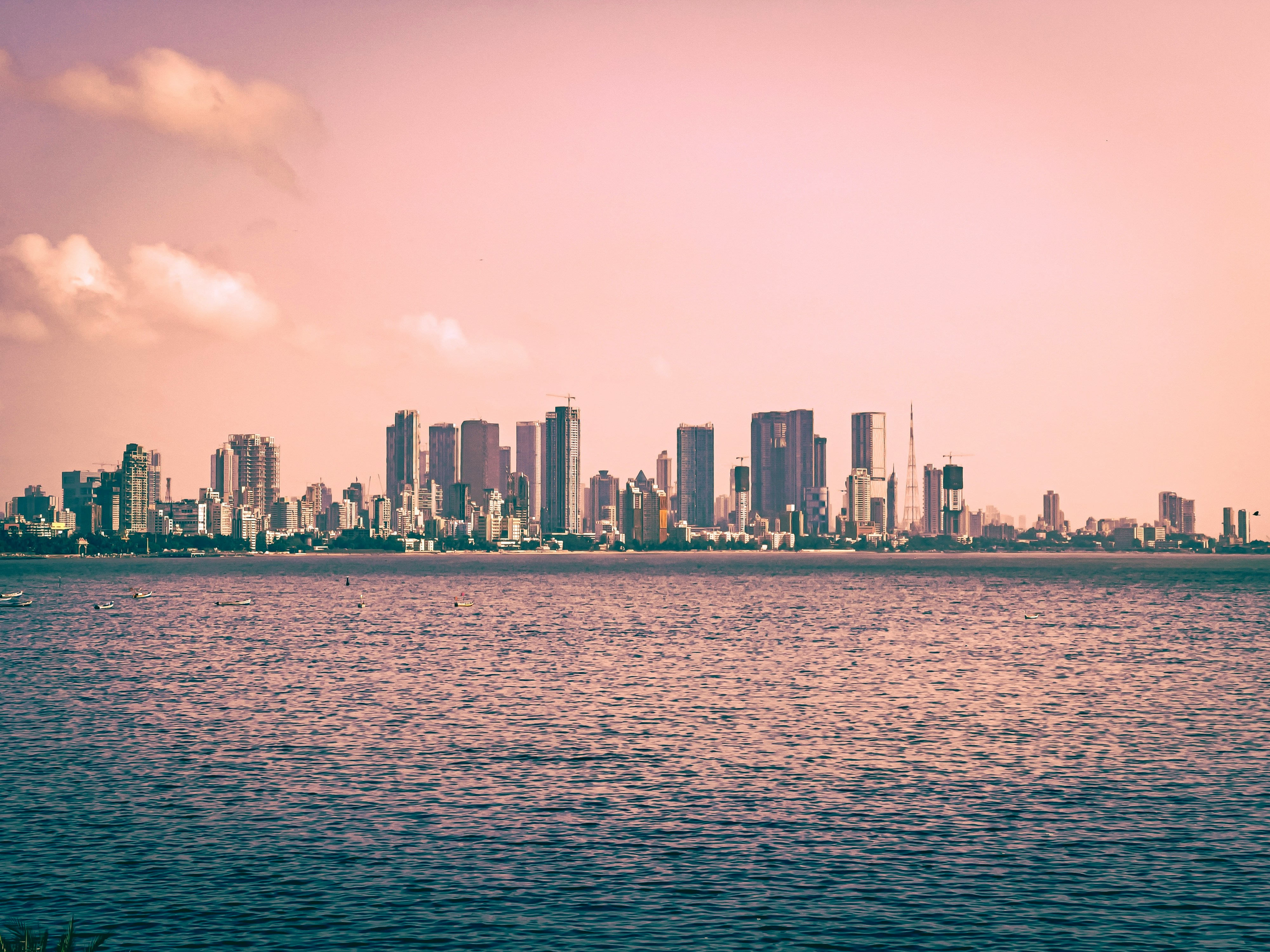 New residential towers near a Mumbai metro line under construction