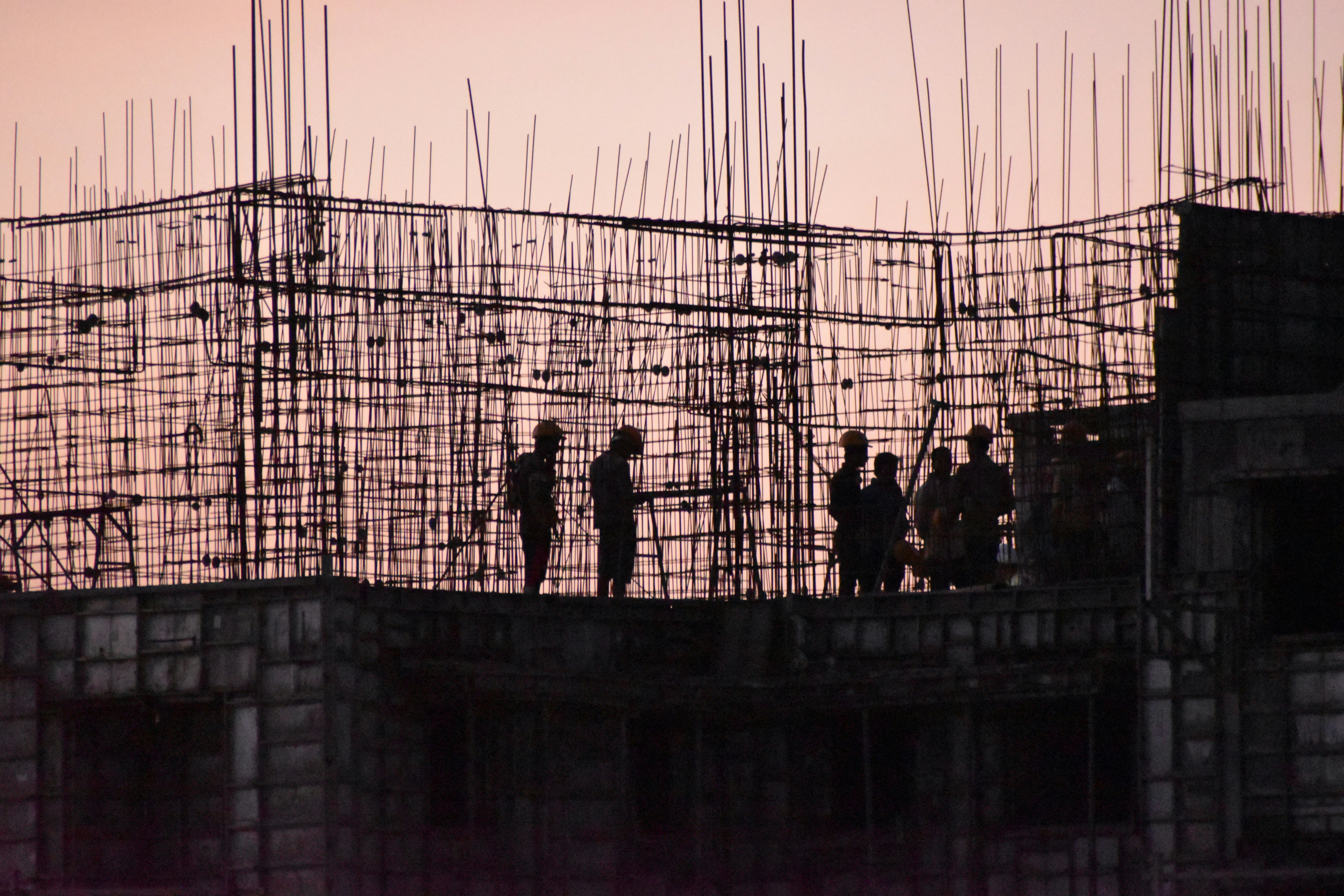 Bhoomi pooja ceremony marking the start of house construction