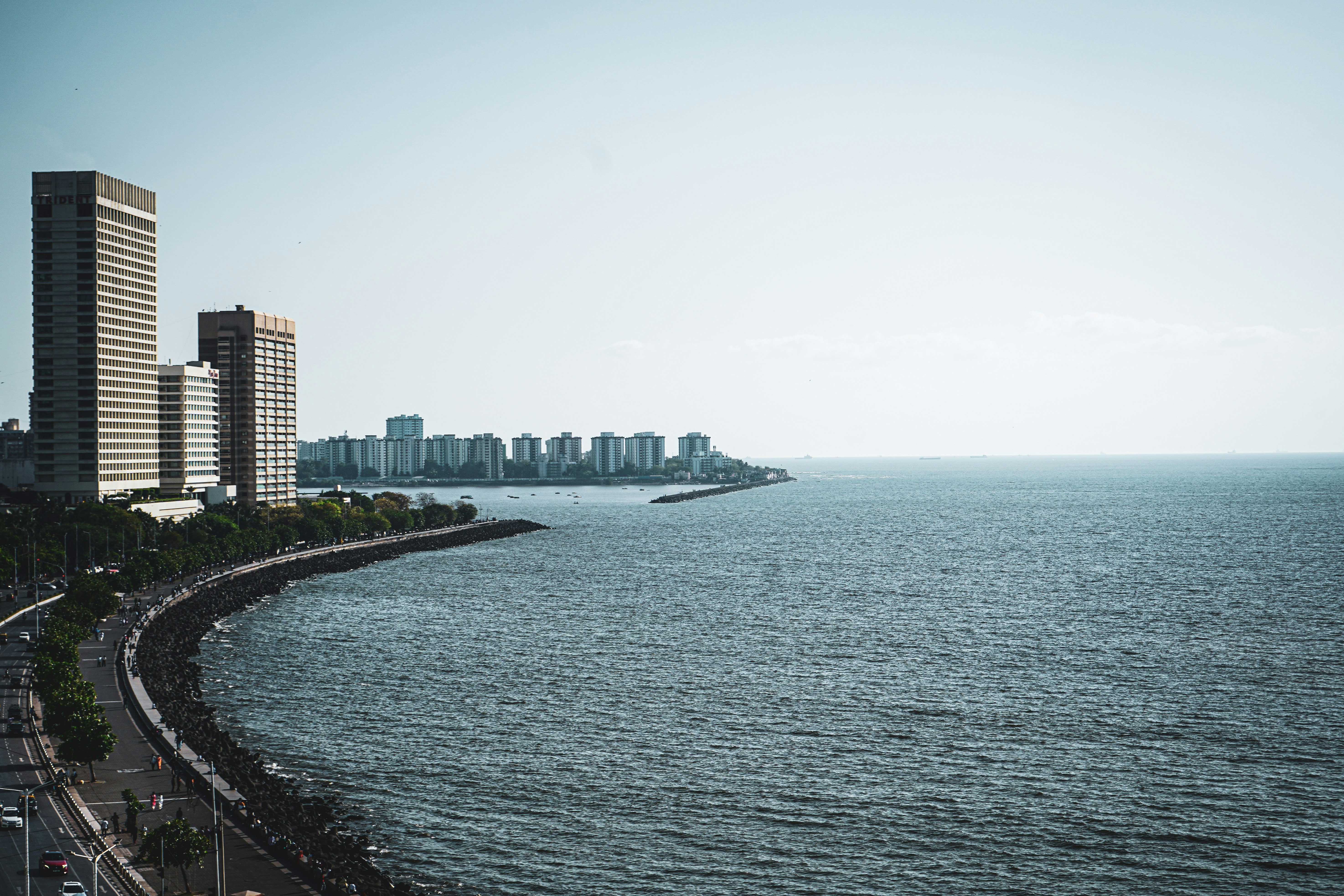 Close-up of a supertall residential tower facade in Mumbai